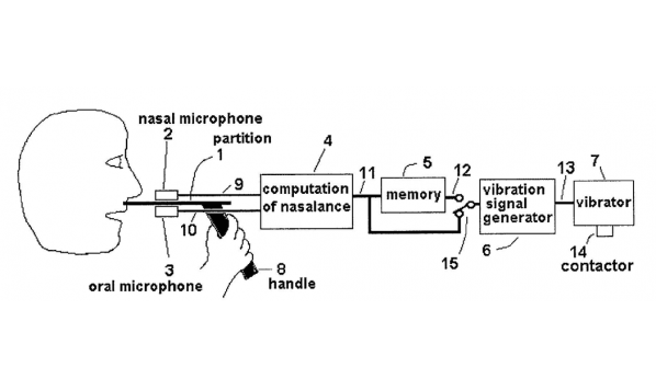 A system is described for providing biofeedback to hearing-impaired persons as to the degree of nasalization of vowel-like sounds in their speech