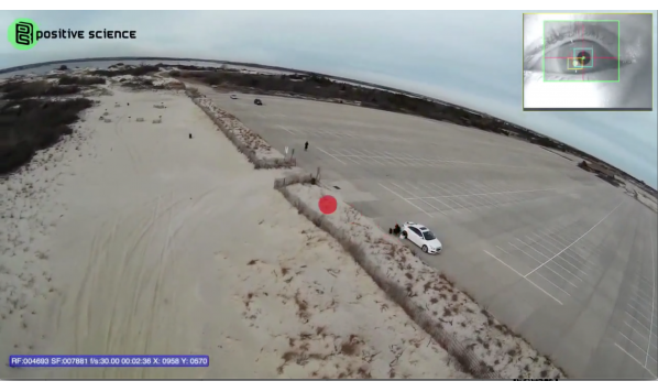 Positive Science Eyetracking FPV Drone View