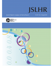 Journal of Speech, Language, and Hearing Research