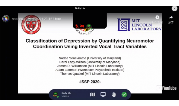 12th ISSP论文和视频回放4.19——Classification of Depression by Quantifying Neuromotor Coordination Using Inverted Vocal Tract Variables