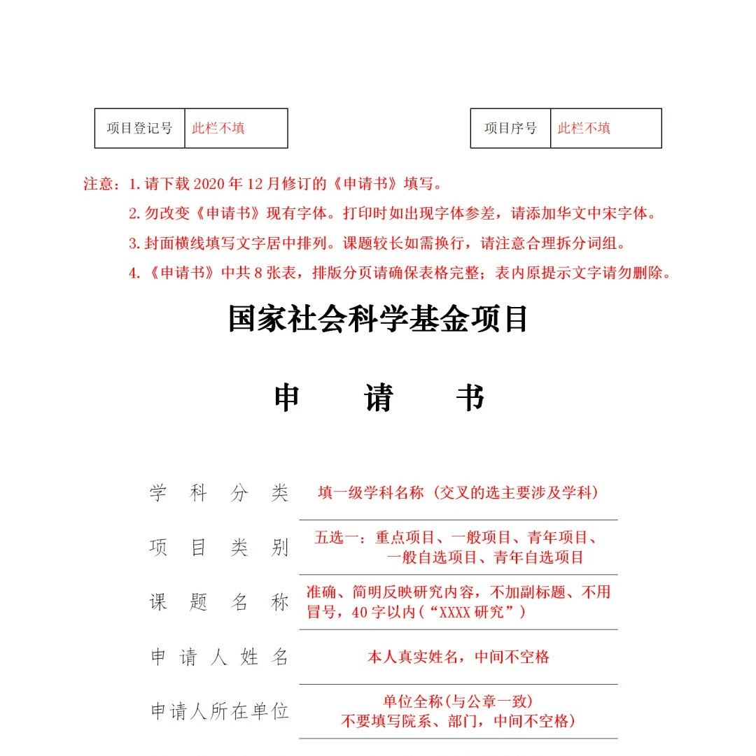 2021年国家社科基金申请书撰写参考模板